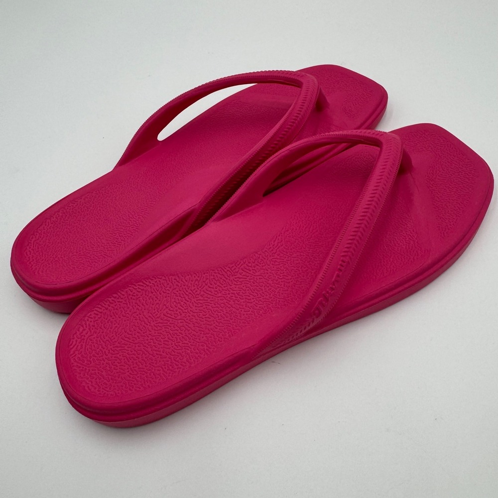Tikvaw Flip Flop Sandals Square Toe Summer Beach Women 40EU/ 9 US Hot Pink Thong